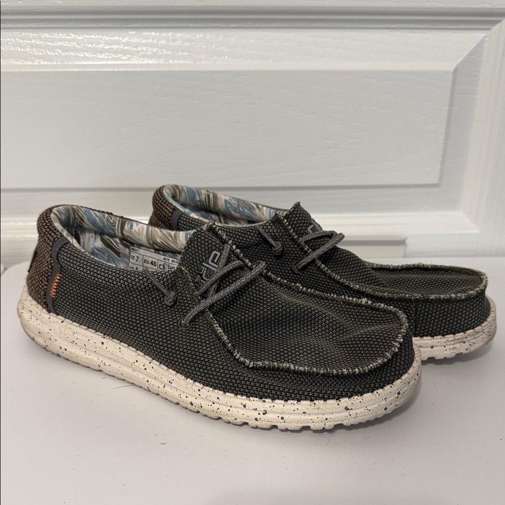 Hey Dude Men's Loafers - Black and Cream